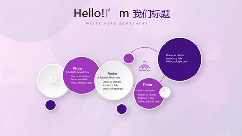 紫色创意公司产品介绍宣传通用PPT动态模板