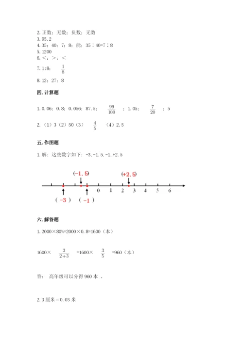 沪教版小学六年级下册数学期末综合素养测试卷及答案（有一套）.docx