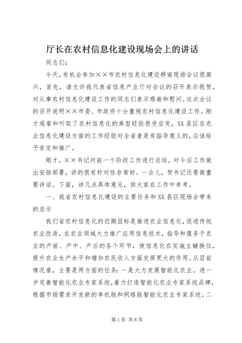 厅长在农村信息化建设现场会上的讲话.docx