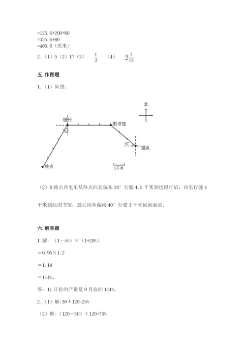 小学六年级上册数学期末测试卷含答案解析.docx