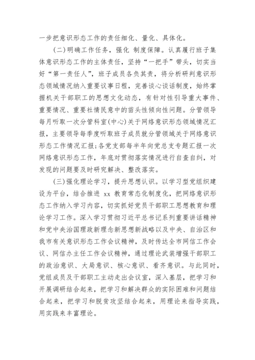 网络意识形态工作自查报告 网络意识形态工作责任制自查报告.docx