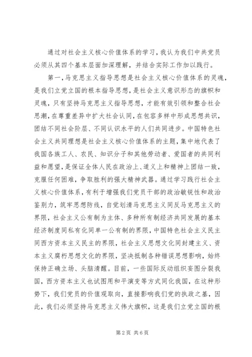 学习《社会主义核心价值观》心得体会 (6).docx