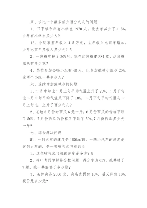 小学六年级数学分数应用题.docx