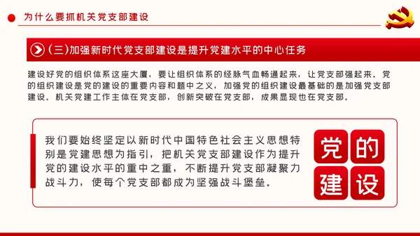 新时代党的组织建设党委机关党支部党课ppt模板
