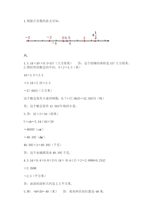 苏教版六年级数学下学期期末测试题完美版.docx