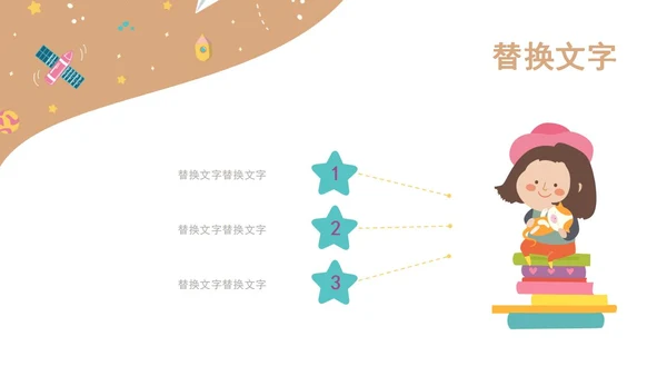 卡通读书分享会模PPT模板