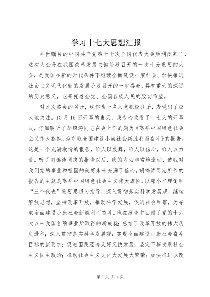 学习十七大思想汇报 (4).docx