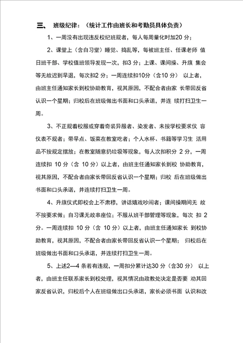 中职班级管KPL管理办法实施细则