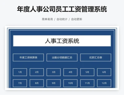 年度人事公司员工工资管理系统