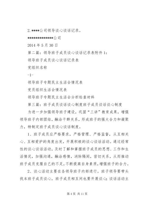 领导班子成员谈心谈话方案.docx