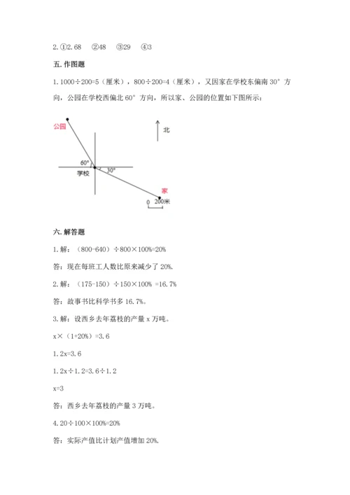 人教版六年级上册数学期末测试卷【研优卷】.docx