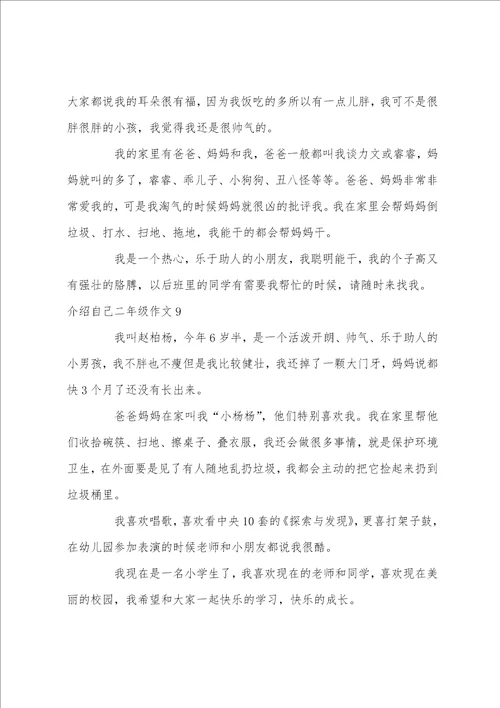 介绍自己二年级作文