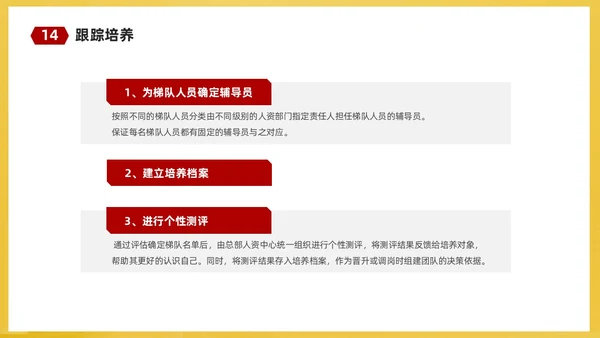 红黄简约商务企业培训课件人才梯队建设与人才培养课件PP团队