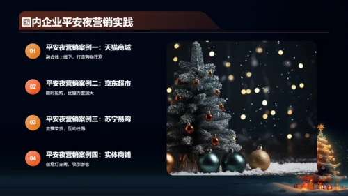 黑色商务平安夜营销策略分享PPT模板