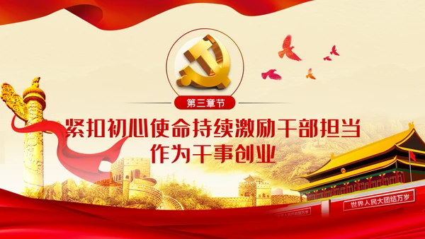 争做担当作为干事创业的党员领导干部PPT党课