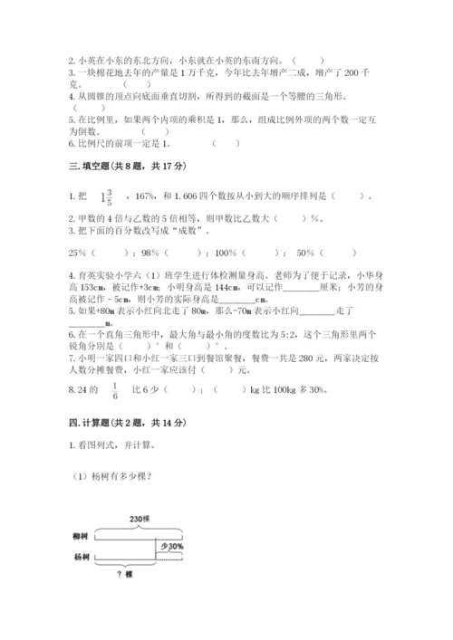 潮阳区六年级下册数学期末测试卷必考题.docx
