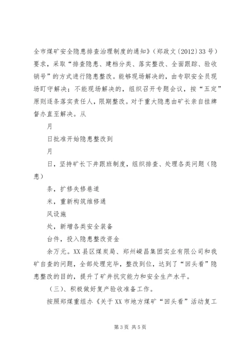 复产验收汇报材料 (3).docx