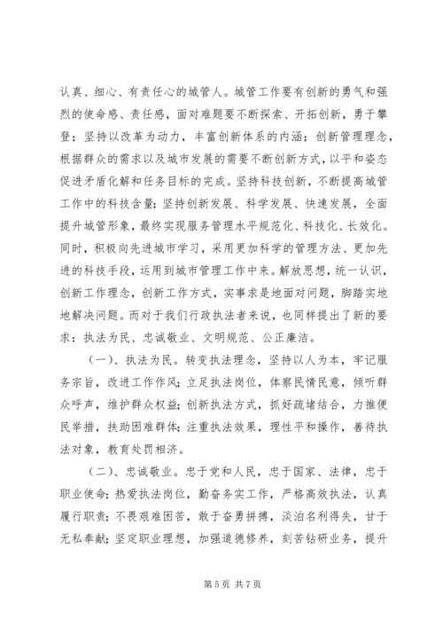 城管核心价值观大讨论心得体会.docx