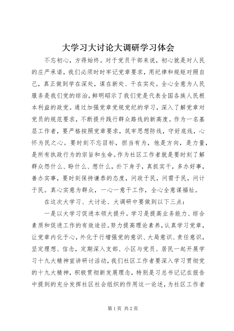 大学习大讨论大调研学习体会.docx