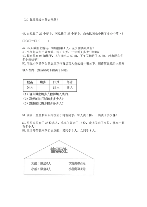 小学二年级上册数学应用题100道附答案解析.docx