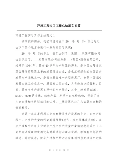 环境工程实习工作总结范文5篇.docx