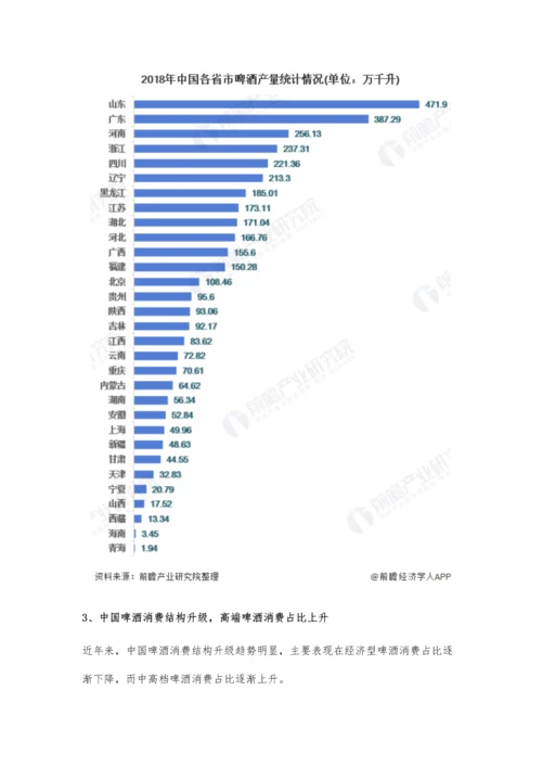 中国啤酒行业市场分析双重因素影响产量下滑-高端啤酒消费能力上升.docx