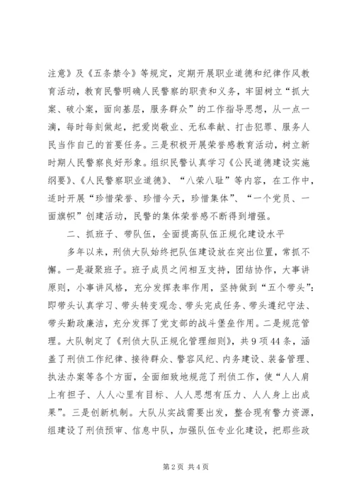 公安分局刑侦大队先进集体事迹材料.docx