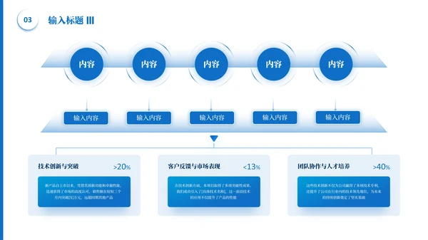 蓝色简约风逻辑表格PPT版式合集