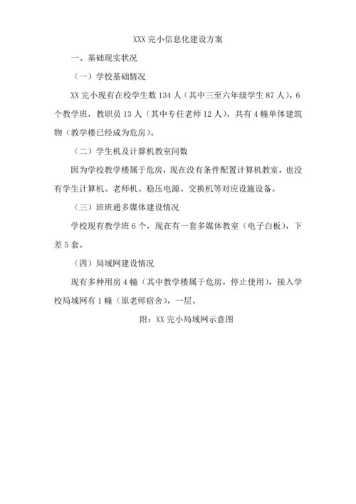 农村小学学校信息化建设专业方案.docx