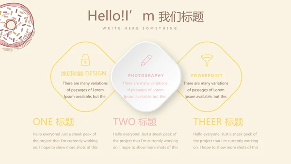 手绘西式蛋糕甜点面包动态PPT