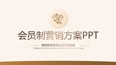 金色尊贵会员制营销方案工作汇报动态PPT模板