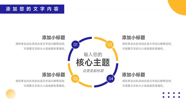 黄蓝创意竞聘述职报告PPT模板