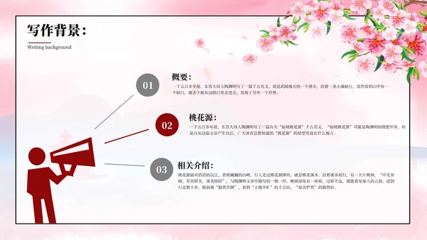 桃花源记教育课件PPT模板