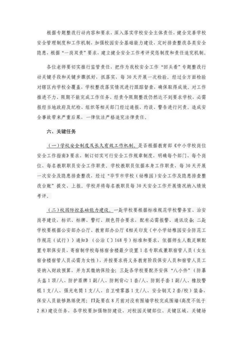 沙坝小学学校安全工作回头看专项整治行动工作专业方案.docx