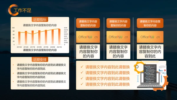黄色商务风工作汇报PPT模板