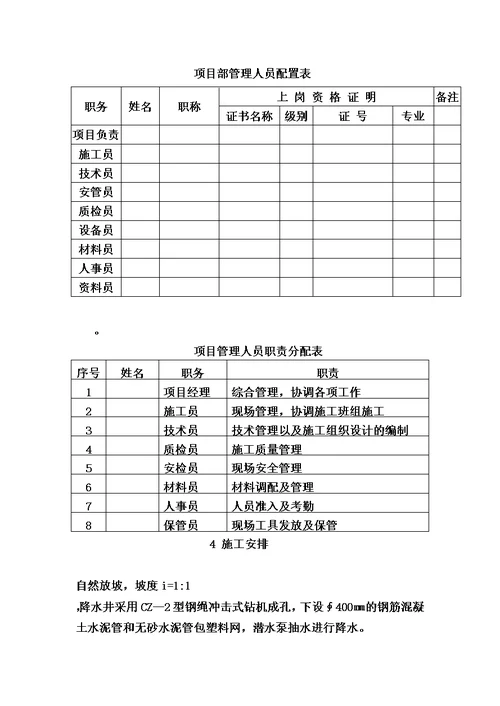 基坑开挖施工综合方案模板