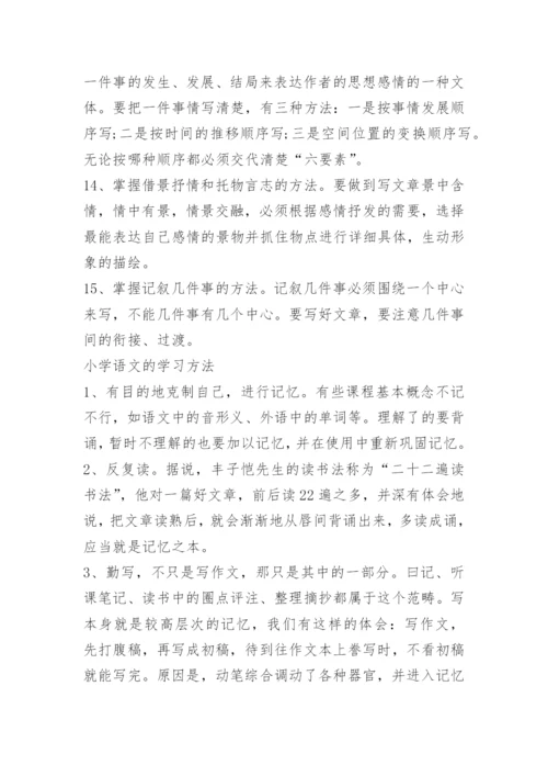 小升初语文必考知识点归纳人教版.docx