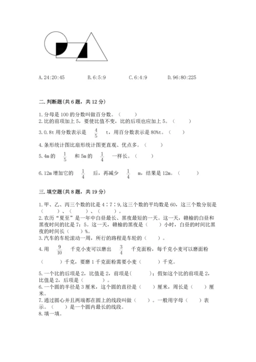 人教版六年级上册数学期末模拟卷附答案（综合题）.docx