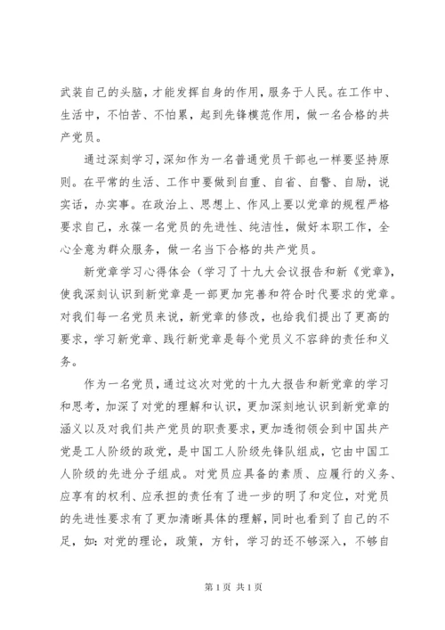 学习新党章心得体会范文精选多篇.docx