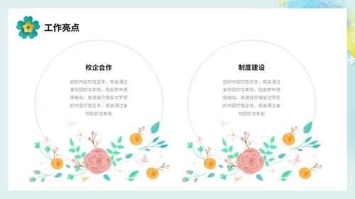 小清新剪纸花卉人力资源工作总结工作汇报PPT人力资源工作汇报