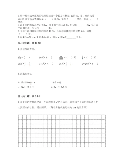 苏教版六年级数学小升初试卷附参考答案（预热题）.docx