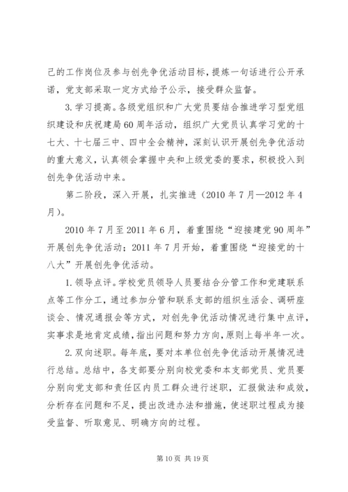 付家店中心争先创优实施方案.docx