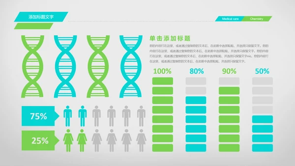 简约清爽医疗生物化学动态PPT