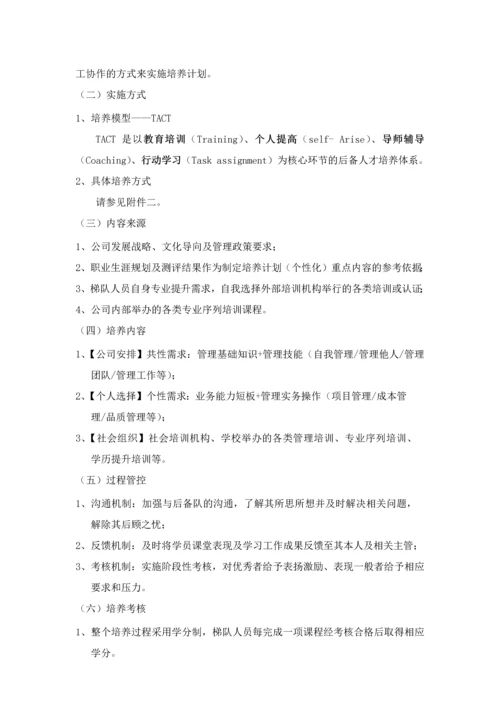 XX公司的人才梯队建设储备方案.docx