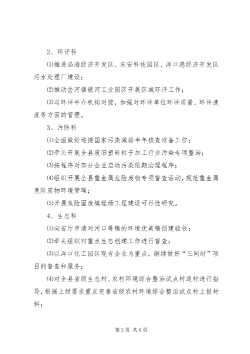 环境保护局的月份工作计划.docx