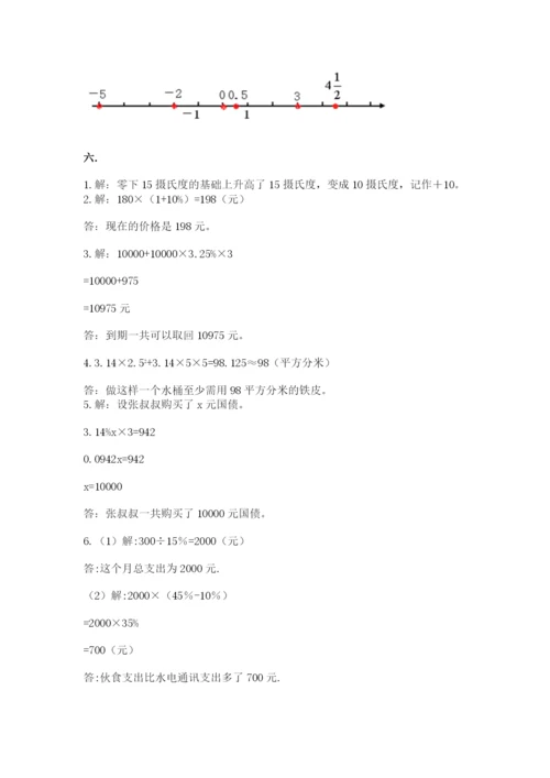 苏教版六年级数学小升初试卷附答案【a卷】.docx