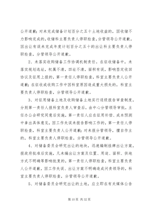 储备中心工作问责制.docx