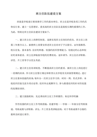 班主任队伍综合建设专题方案.docx