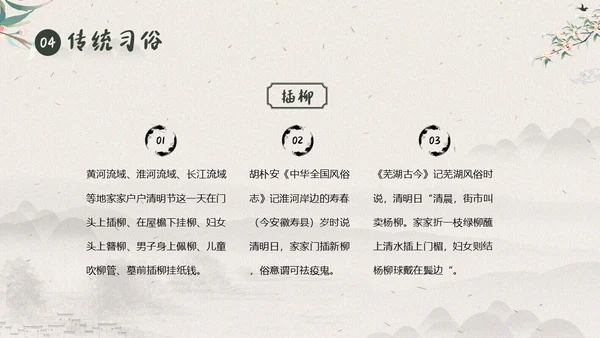 清明节知识清明节气清明扫墓清明习俗清明养生PPT