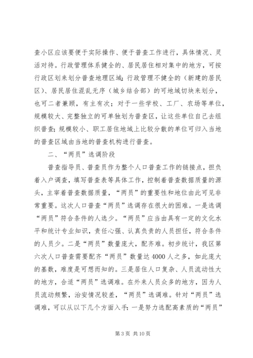 人口普查难点及初步对策思考.docx